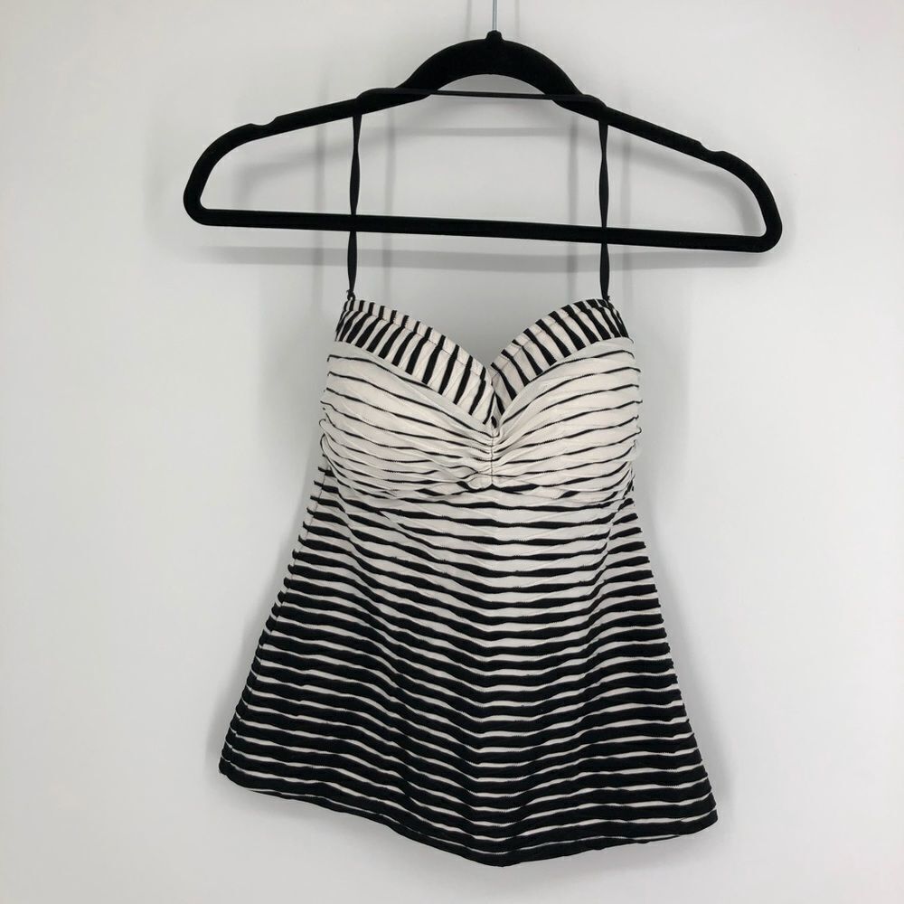 LA BLANCA Ombré Stripe Halter Tankini Top‎